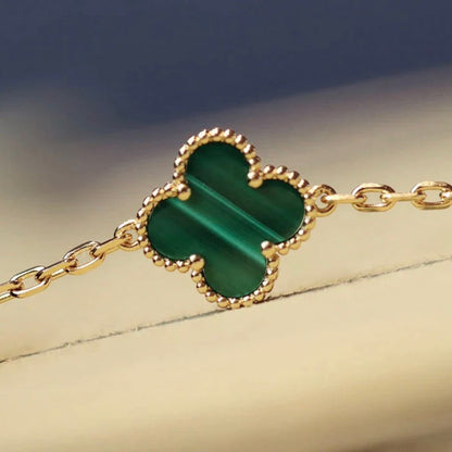 [Okajuri Jewelry]CLOVER 20 MOTIFS MALACHITE GOLD