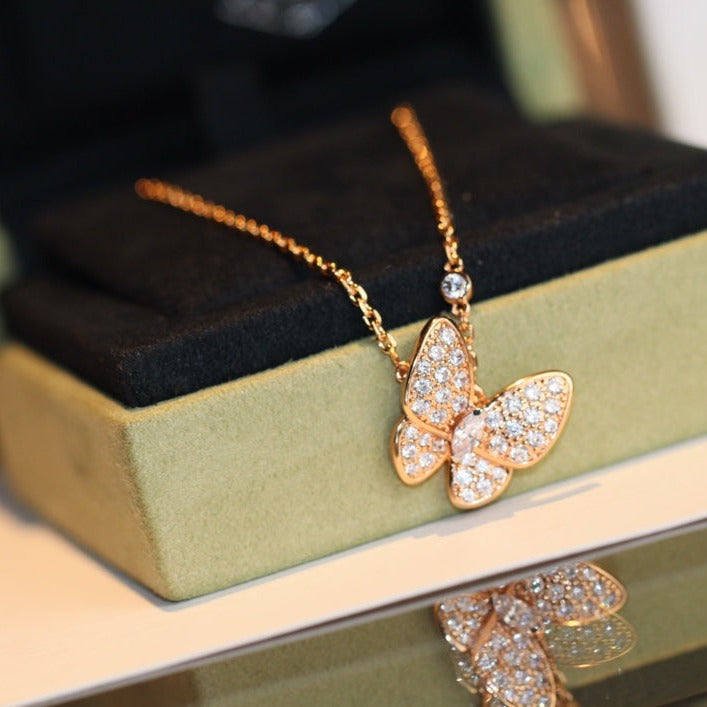 [Okajuri Jewelry]BUTTERFLY DIAMOND NECKLACE
