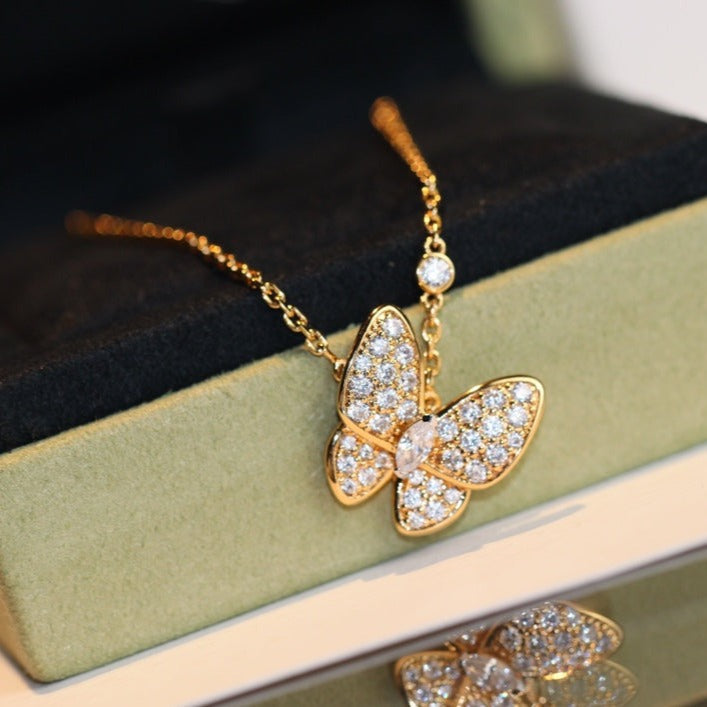 [Okajuri Jewelry]BUTTERFLY DIAMOND NECKLACE