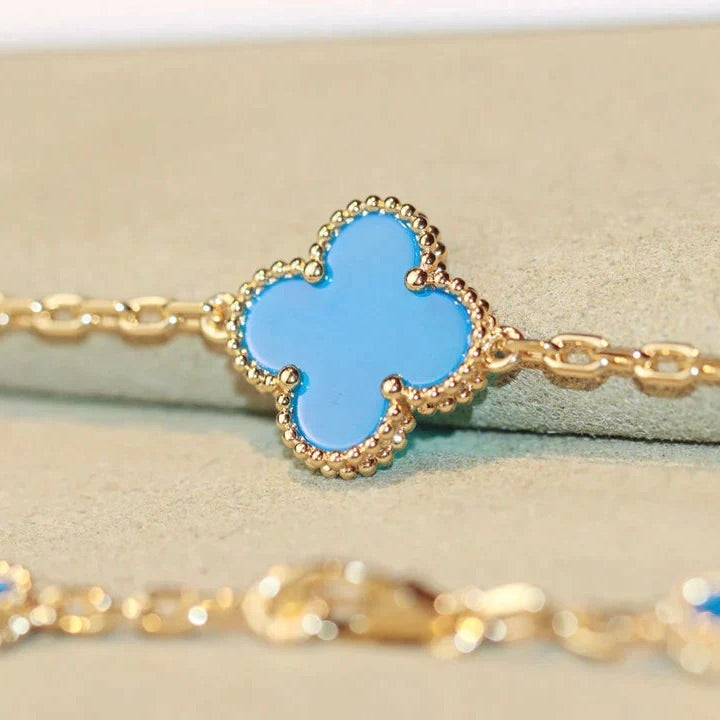 [Okajuri Jewelry]CLOVER 20 MOTIFS TURQUOISE GOLD