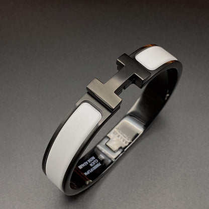 [Okajuri Jewelry]H BRACELET 12MM BLACK WHITE CERAMIC