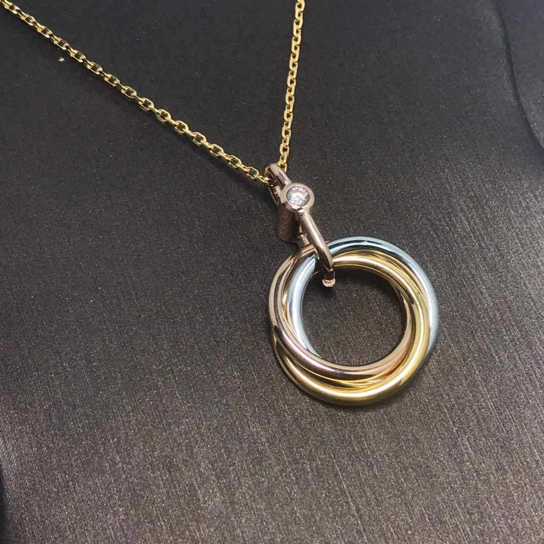 [Okajuri Jewelry] TRINITY  NECKLACE 1 DIAMOND