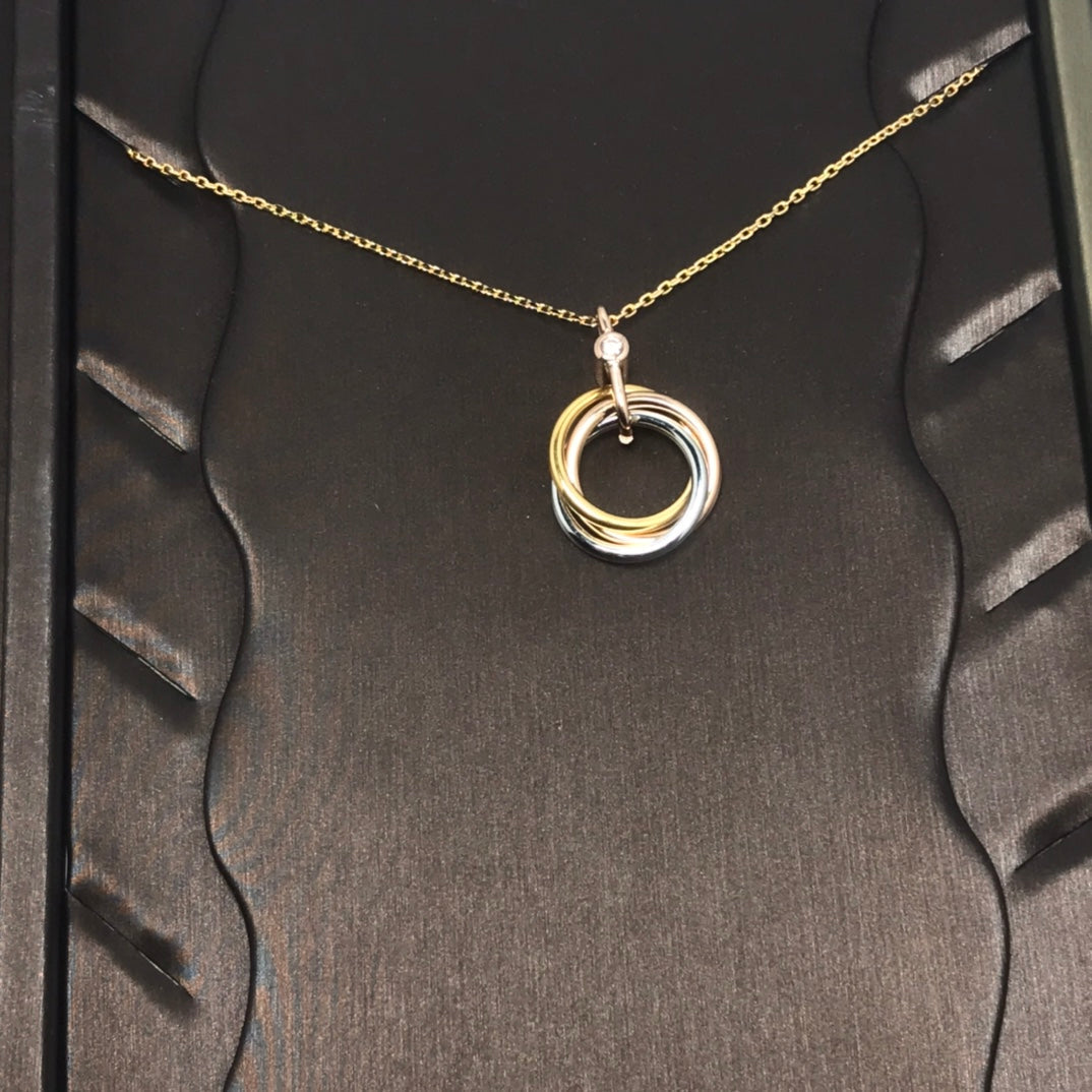 [Okajuri Jewelry] TRINITY  NECKLACE 1 DIAMOND