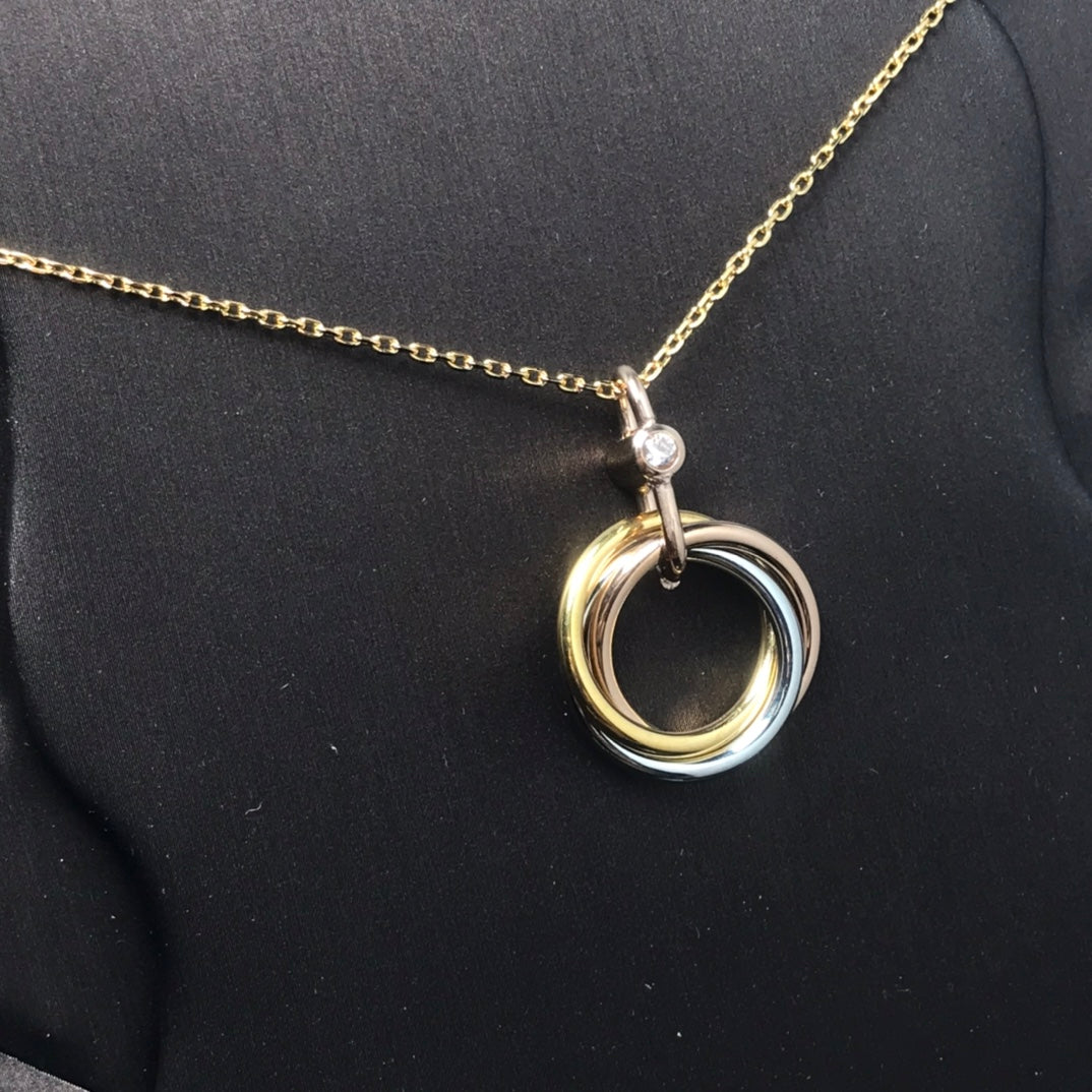 [Okajuri Jewelry] TRINITY  NECKLACE 1 DIAMOND