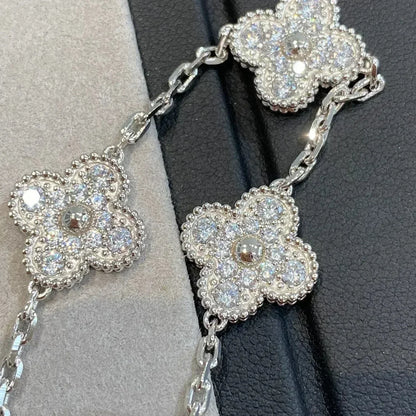 [Okajuri Jewelry]  CLOVER 5 MOTIF FULL DIAMOND BRACELET COLLECTION