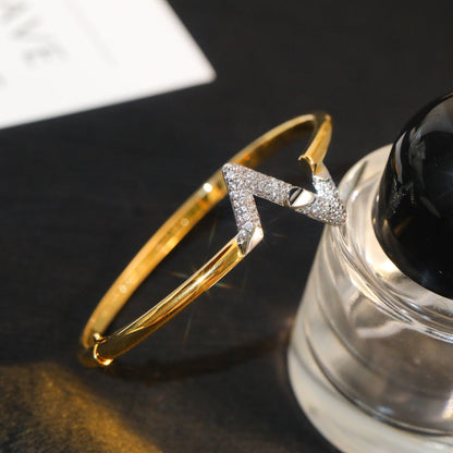 [Okajuri Jewelry]VOLTE UPSITE DOWN GOLD DIAMOND BRACELET