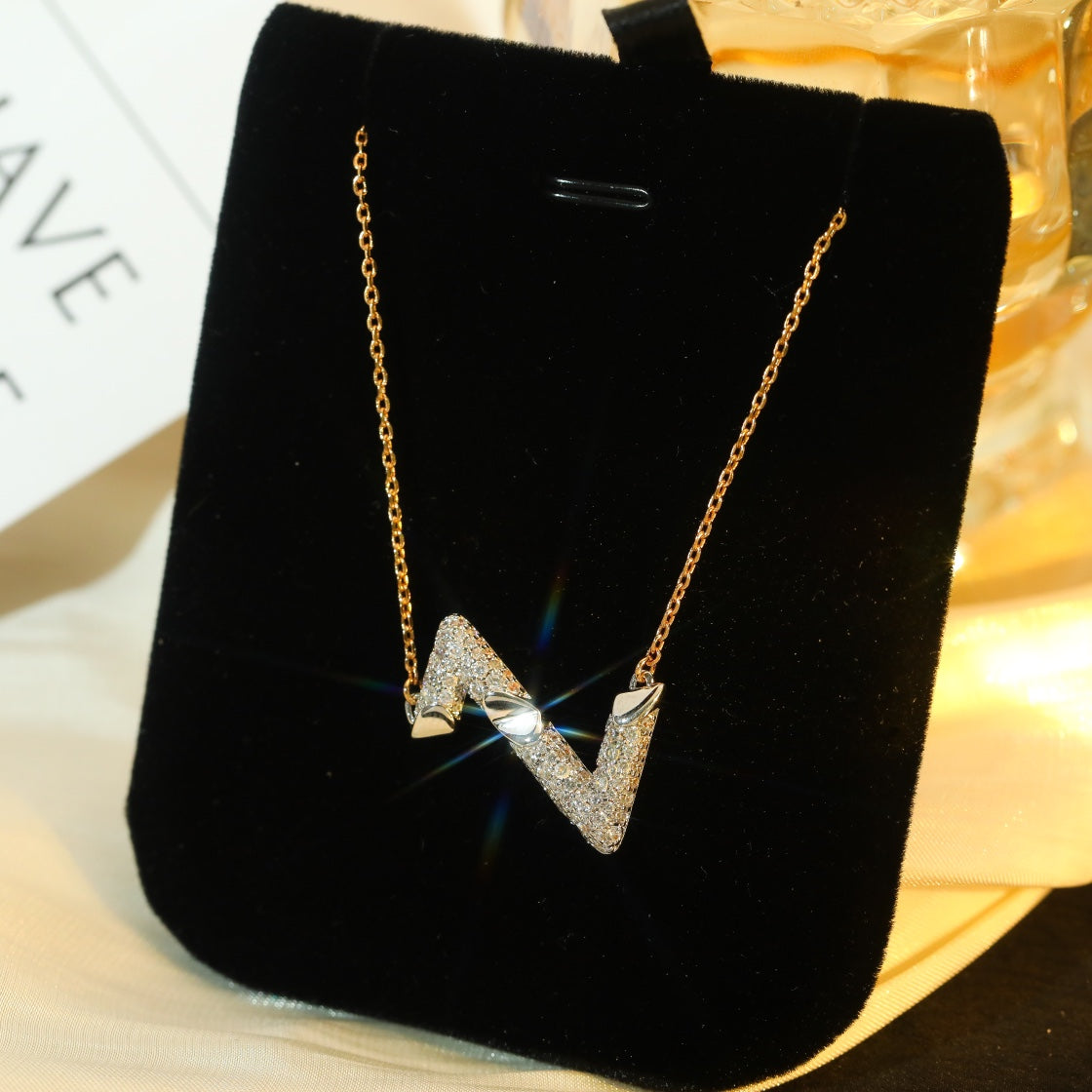 [Okajuri Jewelry]VOLT SILVER DIAMOND PEDANT NECKLACE