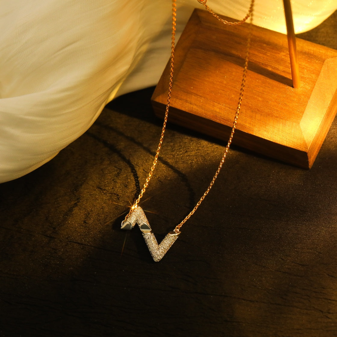 [Okajuri Jewelry]VOLT SILVER DIAMOND PEDANT NECKLACE