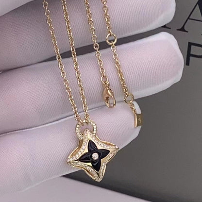 [Okajuri Jewelry]STAR PEDANT PINK GOLD DIAMOND NECKLACE