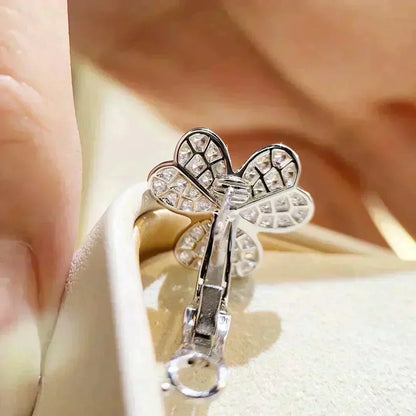 [Okajuri Jewelry]CLOVER COMOS DIAMOND EARRINGS SILVER