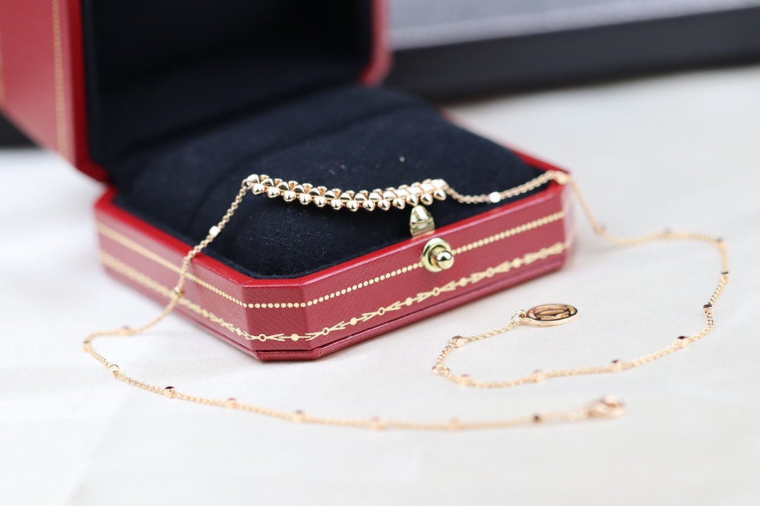 [Okajuri Jewelry]CLASH PINK GOLD NECKLACE