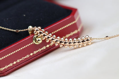 [Okajuri Jewelry]CLASH PINK GOLD NECKLACE