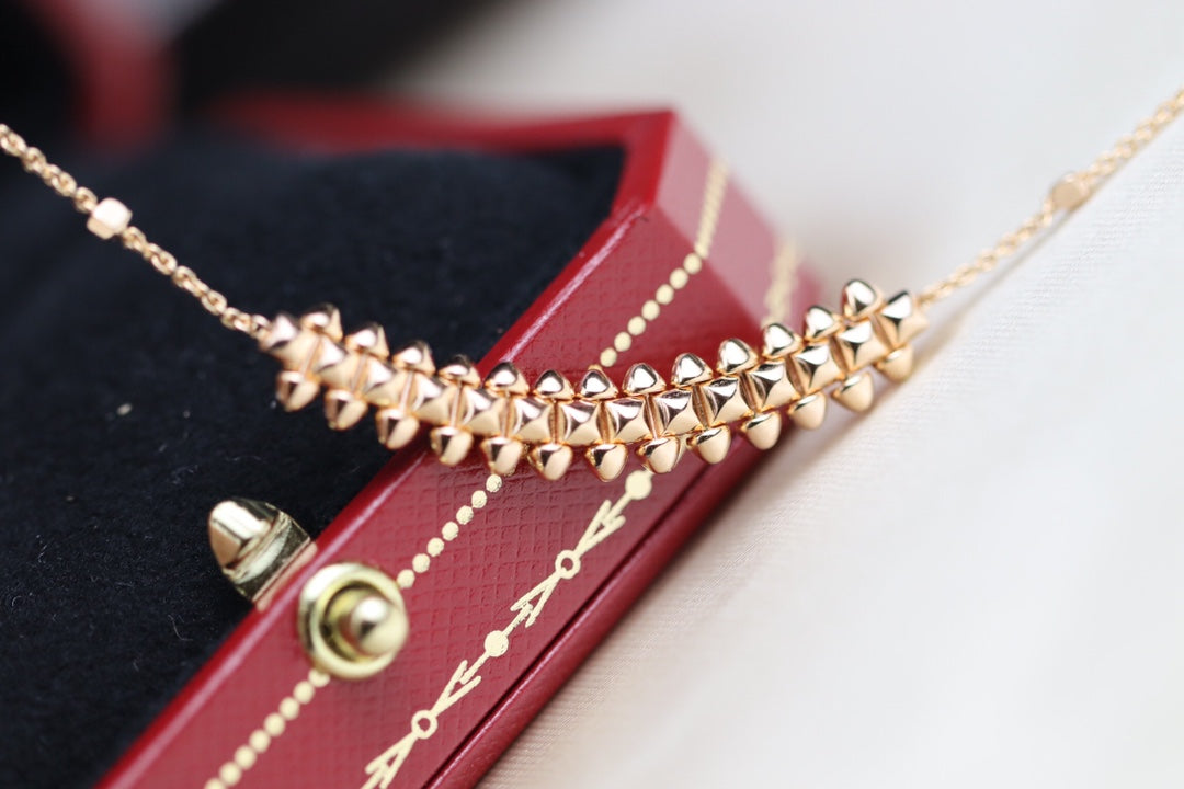 [Okajuri Jewelry]CLASH PINK GOLD NECKLACE