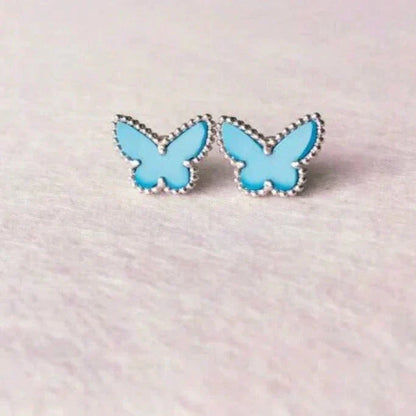 [Okajuri Jewelry]BUTTERFLY TURQUOISE EARRINGS SILVER