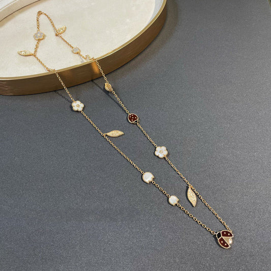[Okajuri Jewelry]LUCKY SPRING 15 MOTIFS GOLD NECKLACE