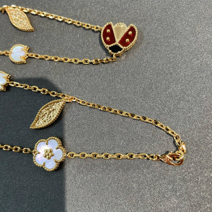 [Okajuri Jewelry]LUCKY SPRING 15 MOTIFS GOLD NECKLACE