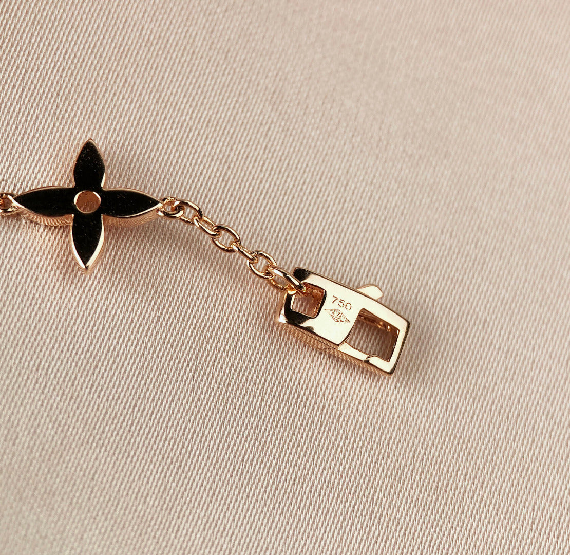 [Okajuri Jewelry]STAR AND SUN 7 MOTIFS GOLD BRACELET