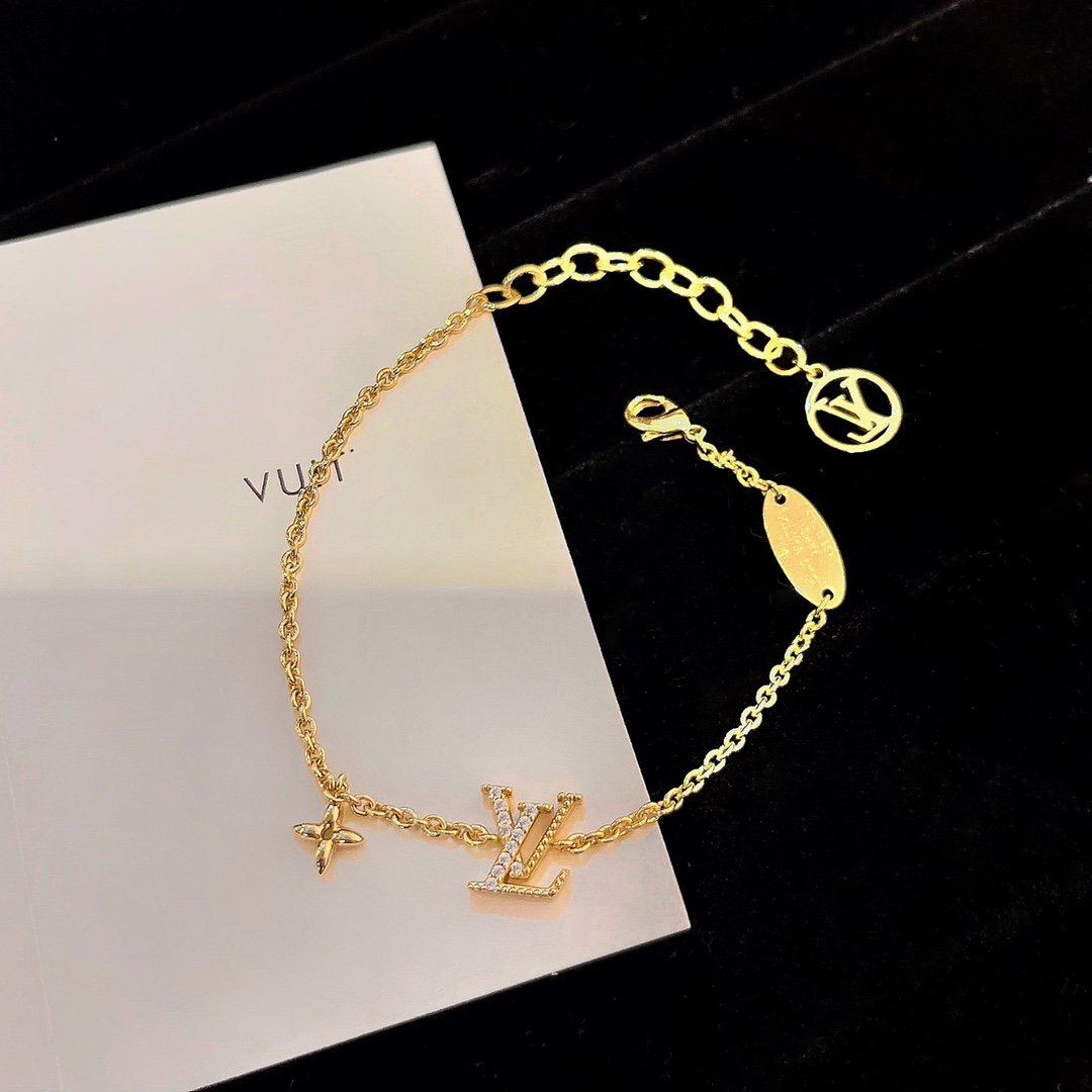 [Okajuri Jewelry]LOGO STAR MOTIF GOLD BRACELET