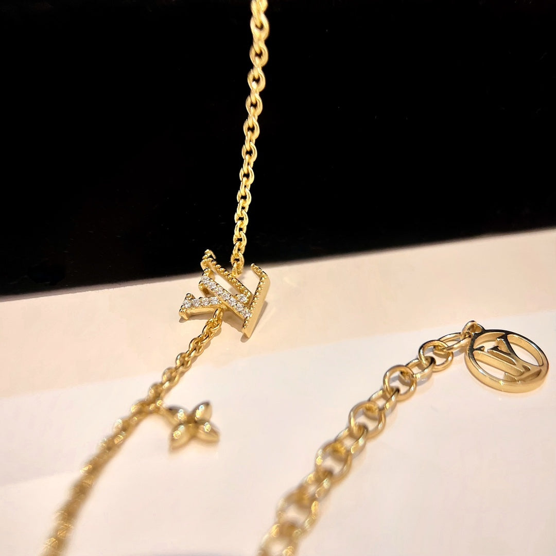 [Okajuri Jewelry]LOGO STAR MOTIF GOLD BRACELET