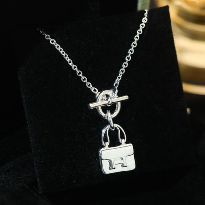 [Okajuri Jewelry]POP H PEDANT SILVER NECKLACE