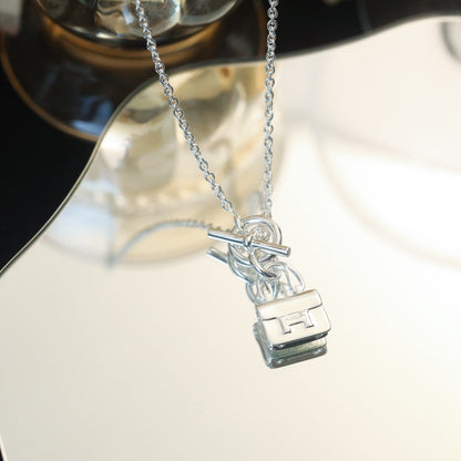 [Okajuri Jewelry]POP H PEDANT SILVER NECKLACE