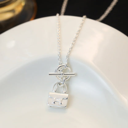 [Okajuri Jewelry]POP H PEDANT SILVER NECKLACE