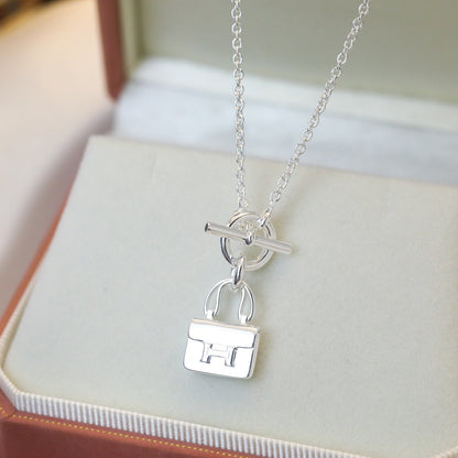 [Okajuri Jewelry]POP H PEDANT SILVER NECKLACE