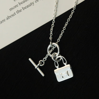 [Okajuri Jewelry]POP H PEDANT SILVER NECKLACE