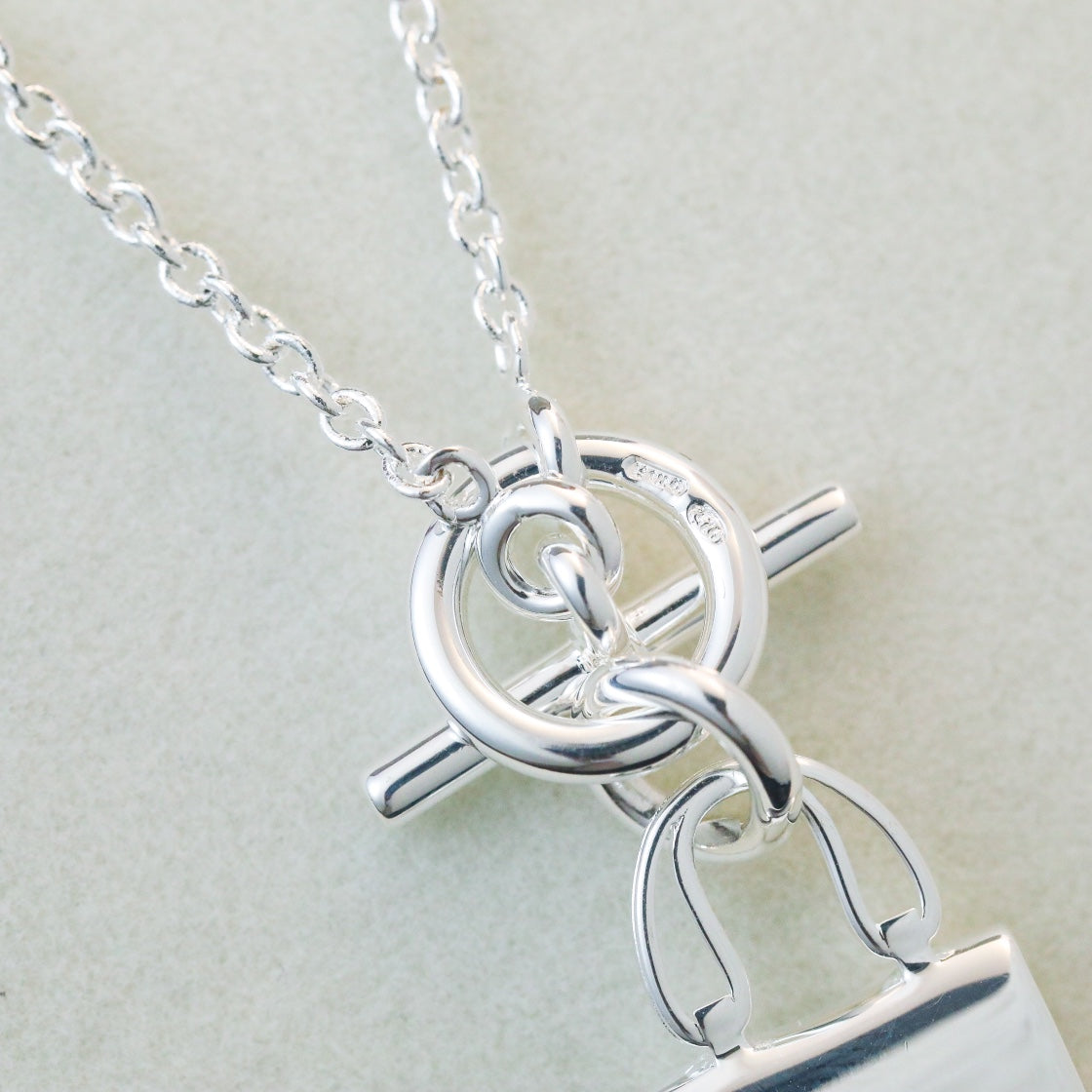 [Okajuri Jewelry]POP H PEDANT SILVER NECKLACE