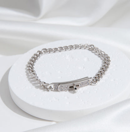 [Okajuri Jewelry]KELLY CHAIN SILVER DIAMOND BRACELET