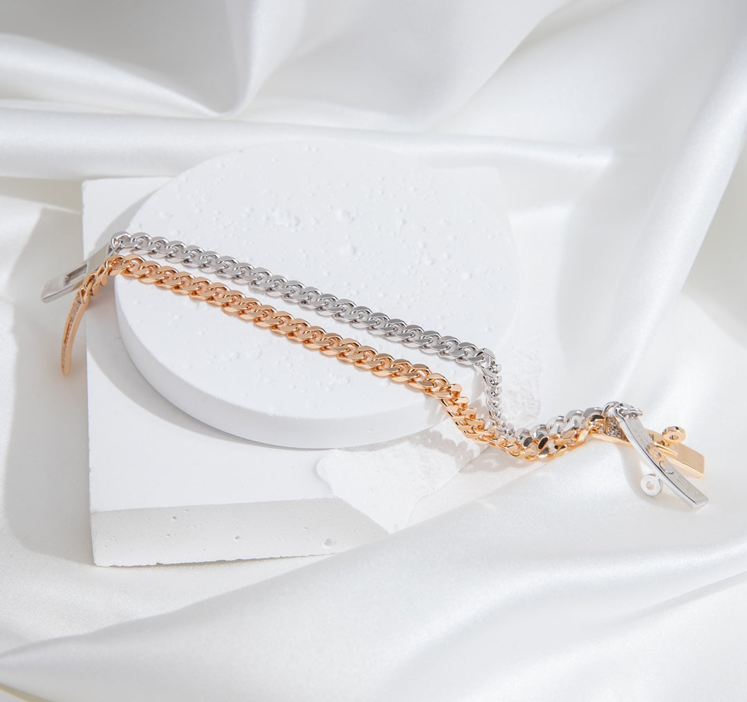 [Okajuri Jewelry]KELLY CHAIN SILVER DIAMOND BRACELET