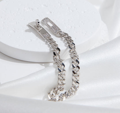 [Okajuri Jewelry]KELLY CHAIN SILVER DIAMOND BRACELET