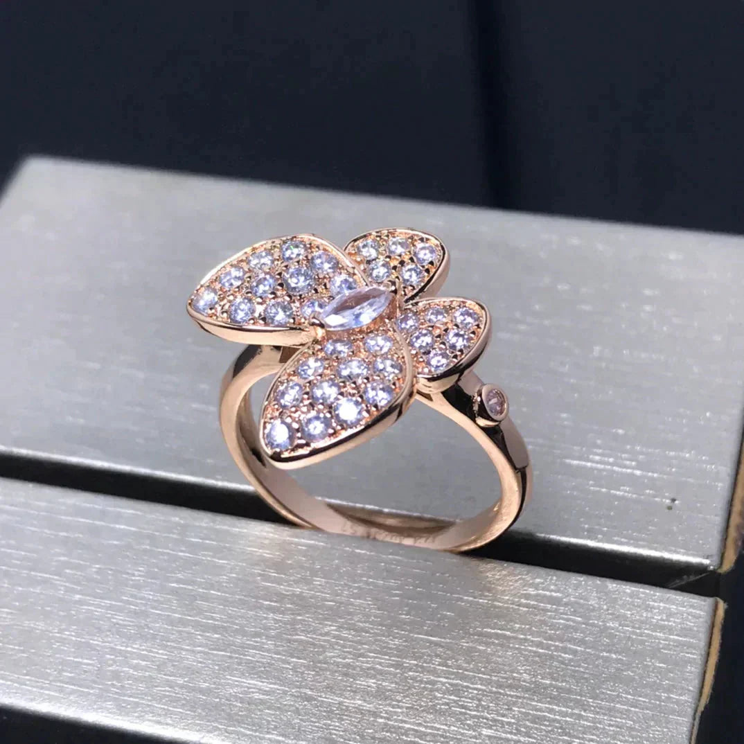 [Okajuri Jewelry]BUTTERFLY PINK GOLD DIAMOND RING