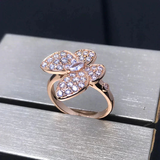 [Okajuri Jewelry]BUTTERFLY PINK GOLD DIAMOND RING