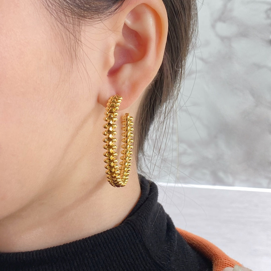 [Okajuri Jewelry] CLASH HOOP LARGE EARRINGS