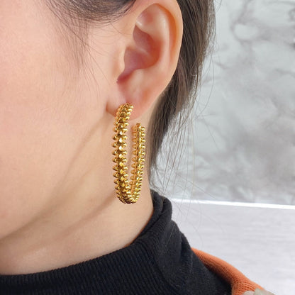 [Okajuri Jewelry] CLASH HOOP LARGE EARRINGS