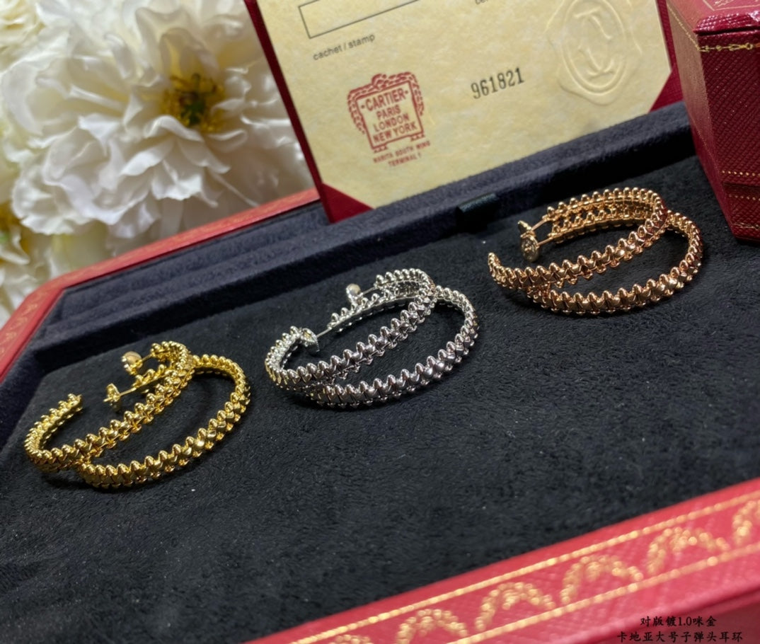 [Okajuri Jewelry]CLASH LARGE HOOP EARRINGS