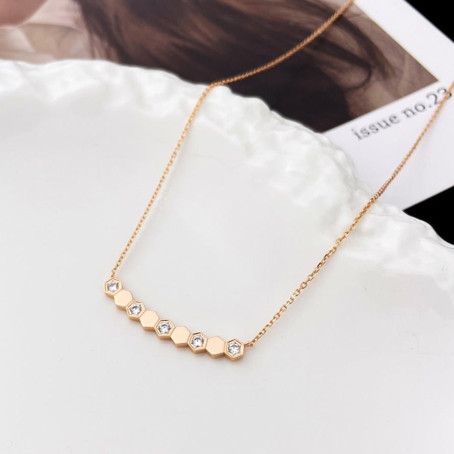 [Okajuri Jewelry]BEE MY LOVE DIAMOND NECKLACE