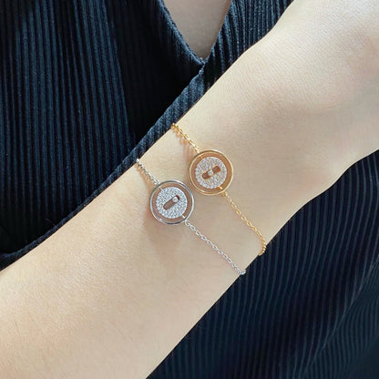 [Okajuri Jewelry]LUCKY MOVE DIAMOND PAVED BRACELET