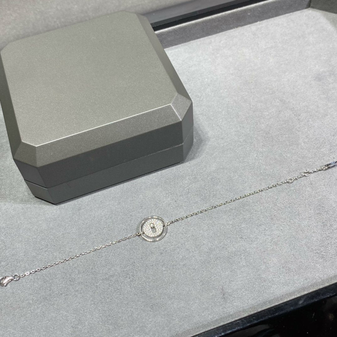 [Okajuri Jewelry]LUCKY MOVE DIAMOND PAVED BRACELET