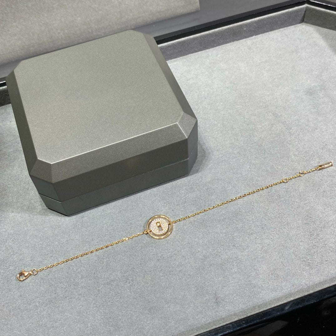 [Okajuri Jewelry]LUCKY MOVE DIAMOND PAVED BRACELET