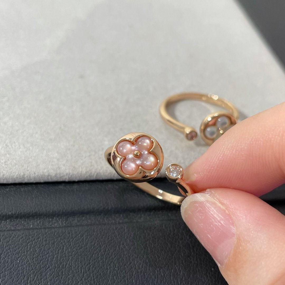 [Okajuri Jewelry]SUN 1 DIAMOND PINK MOP RING
