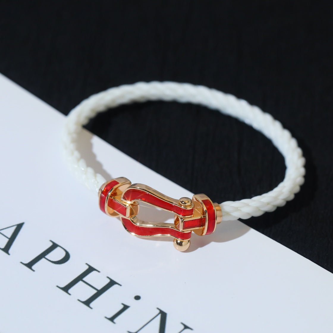 [Okajuri Jewelry]FORCE 10 WHITE TEXTILE DIAMOND PAVED