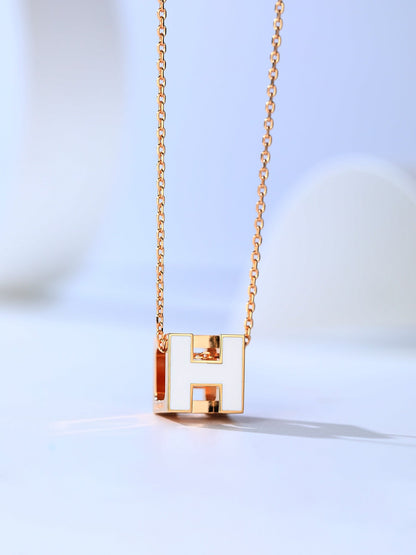 [Okajuri Jewelry]H CAGE PINK GOLD NECKLACE