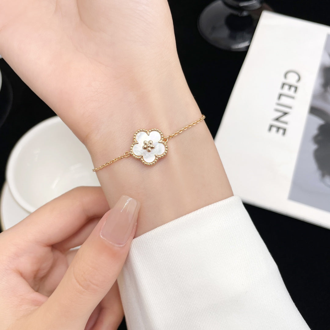 [Okajuri Jewelry]LUCKY SPRING ROSE GOLD MOP BRACELET