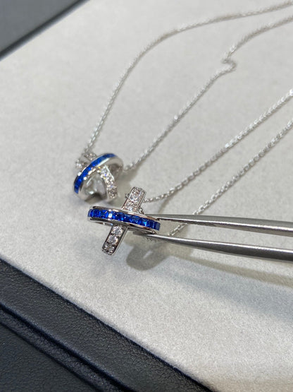 [Okajuri Jewelry]LIENS DIAMOND SILVER NECKLACE
