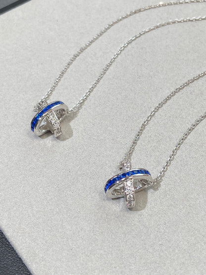 [Okajuri Jewelry]LIENS DIAMOND SILVER NECKLACE