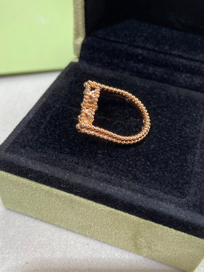 [Okajuri Jewelry]CLOVER RIVERSIBLE ROSE GOLD RING