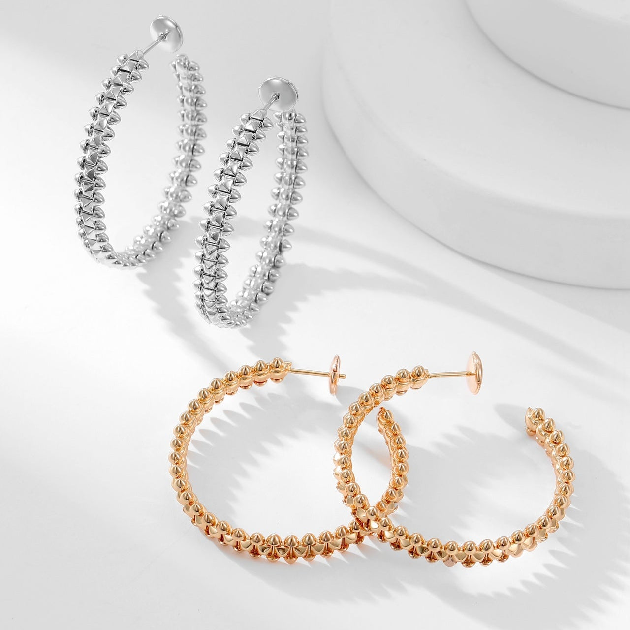 [Okajuri Jewelry] CLASH HOOP LARGE EARRINGS