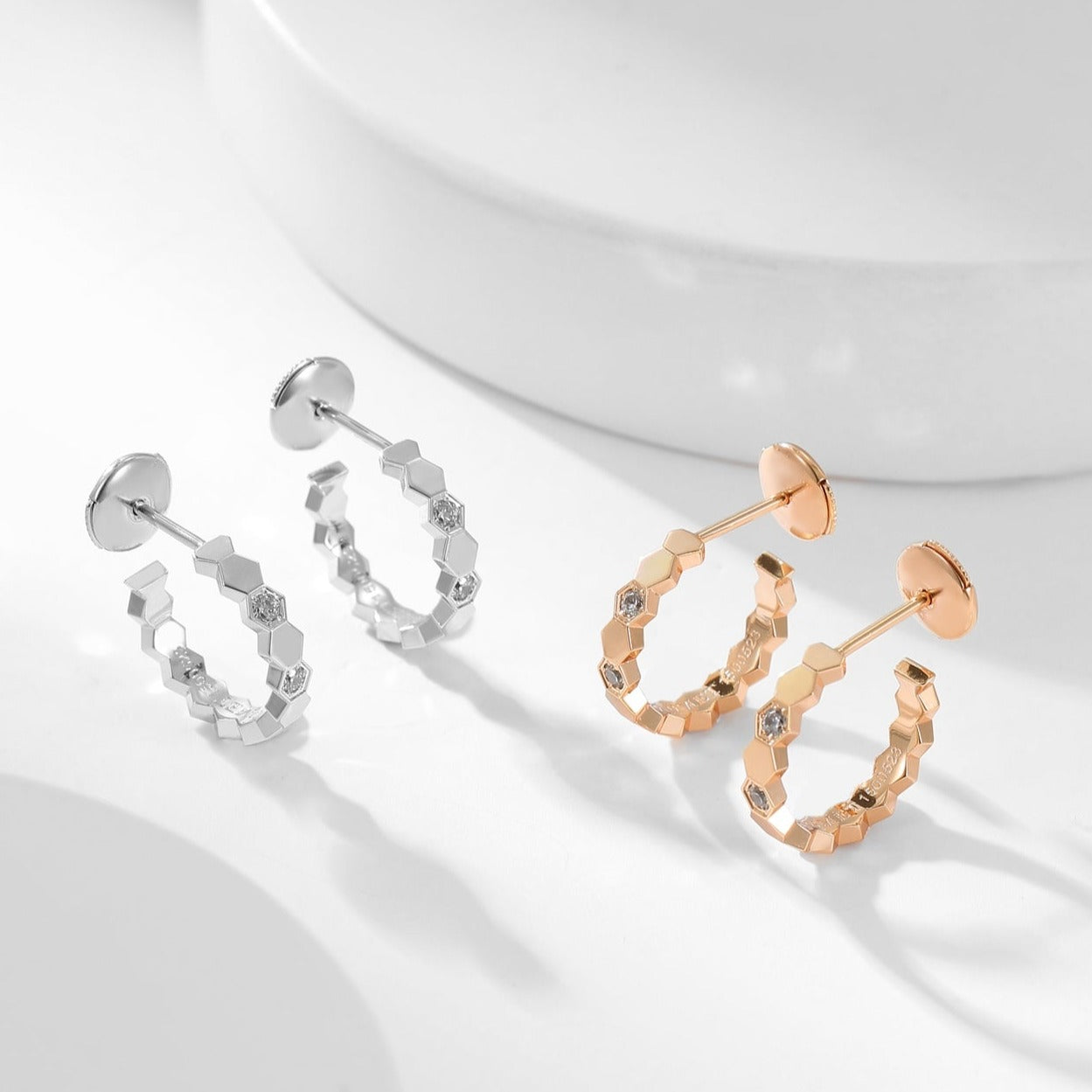 [Okajuri Jewelry]BEE LOVE DIAMOND HOOP EARRINGS